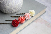 Load image into Gallery viewer, Ombre Rose Bobby Pins - BP1012