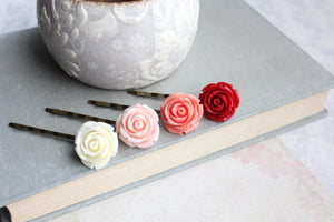 Ombre Rose Bobby Pins - BP1012
