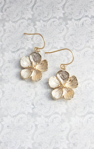 Cherry Blossom Earrings - Gold