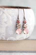 Load image into Gallery viewer, Three Jewel Earrings - Ruby Red
