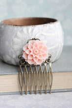 Load image into Gallery viewer, Blush Pink Dahlia Comb - C111