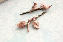 Load image into Gallery viewer, Copper Branch Bobby Pins - 2PC