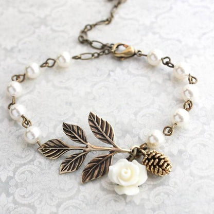 Ivory Cream Charm Bracelet