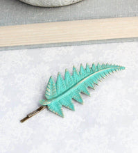 Load image into Gallery viewer, Fern Leaf Bobby Pin - Verdigris