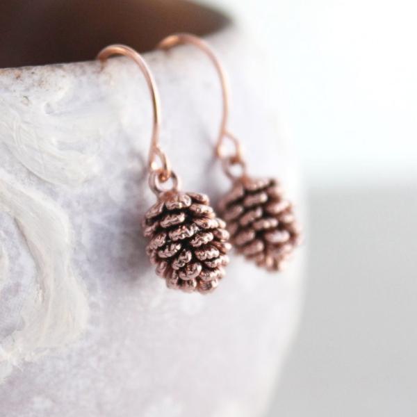 Rose Gold Pinecone Earrings (6 options)