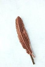 Load image into Gallery viewer, Copper Feather Bobby Pin
