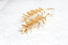 Load image into Gallery viewer, Leafy Branch Earrings - Matte Gold