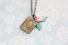 Load image into Gallery viewer, Book Locket - Pink Rose