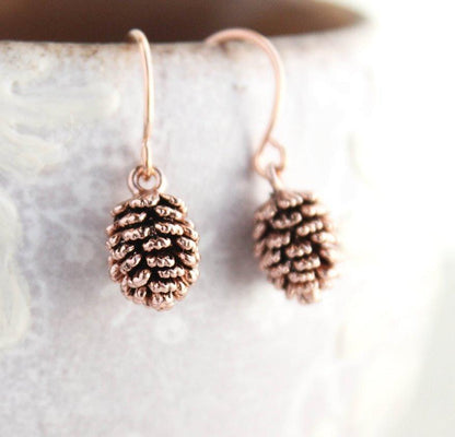 Rose Gold Pinecone Earrings (6 options)