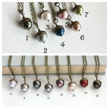 Load image into Gallery viewer, Pearl Acorn Necklace (16 Colors)