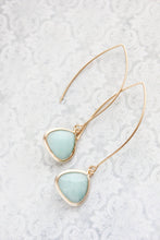 Load image into Gallery viewer, Long Glass Earrings - Alice Blue