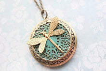 Load image into Gallery viewer, Gold Dragonfly Necklace