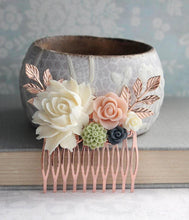 Load image into Gallery viewer, Floral Hair Comb - C1054