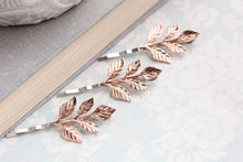 Load image into Gallery viewer, Rose Gold Leaf Hair Pin