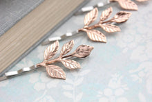 Load image into Gallery viewer, Rose Gold Leaf Hair Pin