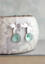 Load image into Gallery viewer, Silver Orchid Earrings - Erinite Glass