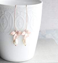 Load image into Gallery viewer, Rose Gold Orchids - Pearl Drop