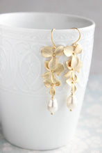 Load image into Gallery viewer, Cascading Orchid Earrings - Gold