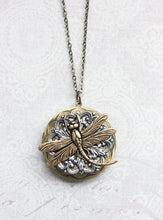 Load image into Gallery viewer, Dragonfly Locket Necklace