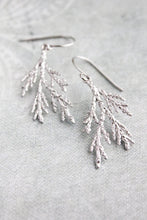 Load image into Gallery viewer, Silver Cedar Branch Earrings