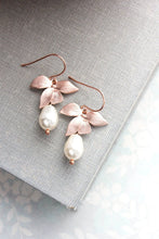 Load image into Gallery viewer, Rose Gold Orchids - Pearl Drop