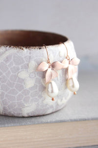 Rose Gold Orchids - Pearl Drop