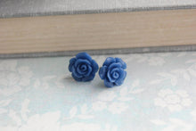 Load image into Gallery viewer, Rose Studs - Cobalt Blue