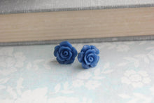 Load image into Gallery viewer, Rose Studs - Cobalt Blue