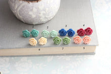 Load image into Gallery viewer, Rose Studs - Peach