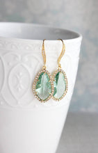 Load image into Gallery viewer, Sparkly Dangle Earrings - Erinite /Silver