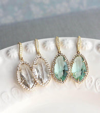 Load image into Gallery viewer, Sparkly Dangle Earrings - Erinite /Gold