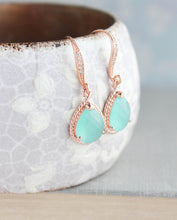 Load image into Gallery viewer, Sparkle Drop Earrings - Mint
