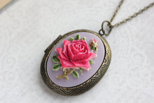 Load image into Gallery viewer, Big Cameo Locket - Hot Pink
