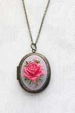 Load image into Gallery viewer, Big Cameo Locket - Hot Pink