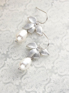 Orchid Flower Earrings