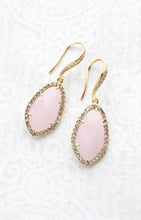 Load image into Gallery viewer, Sparkly Dangle Earrings - Pink /Gold