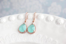 Load image into Gallery viewer, Sparkle Drop Earrings - Mint