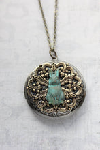 Load image into Gallery viewer, Rabbit Picture Locket - Verdigris Patina