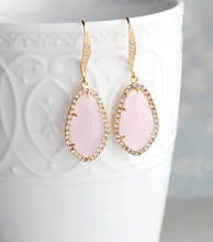 Load image into Gallery viewer, Sparkly Dangle Earrings - Pink /Gold
