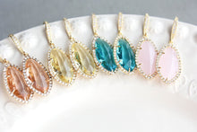 Load image into Gallery viewer, Sparkly Dangle Earrings - Pink /Gold