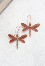 Load image into Gallery viewer, Dragonfly Earrings - Copper