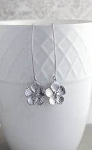 Load image into Gallery viewer, Cherry Blossom Earrings - Silver Rhodium