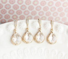 Load image into Gallery viewer, Sparkle Drop Earrings - Clear
