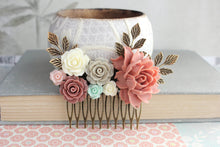 Load image into Gallery viewer, Brick Pink Bridal Comb - C1023