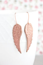 Load image into Gallery viewer, Rose Gold Copper Wing Earrings