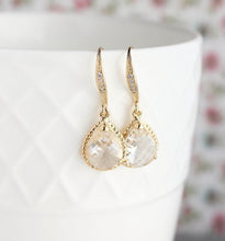 Load image into Gallery viewer, Sparkle Drop Earrings - Clear