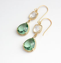 Load image into Gallery viewer, Sparkle Drop Earrings Gold | Clear | Erinite