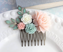 Load image into Gallery viewer, Floral Hair Comb - C1055