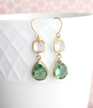 Load image into Gallery viewer, Sparkle Drop Earrings Gold | Clear | Erinite