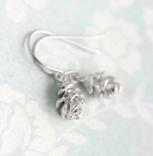 Load image into Gallery viewer, Silver Tree Cone Earrings